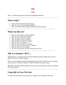 SQL W3schools | PDF | Database Index | Sql