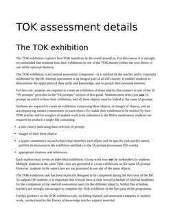 Tok Guide TOK Exhibition Guidelines 2025 | PDF | Knowledge | Teachers