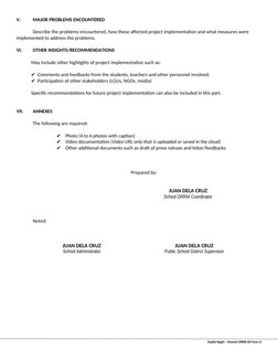 Sample Recapitulation Deped DepEd Accomplishment Report Template | PDF