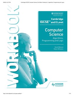 IGCSE Computer Science Workbook 2 | PDF | Computer Science | Algorithms