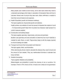 Form One Mathematics Notes 2025 | PDF | Significant Figures | Numbers