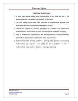 Form One Mathematics Notes 2025 | PDF | Significant Figures | Numbers