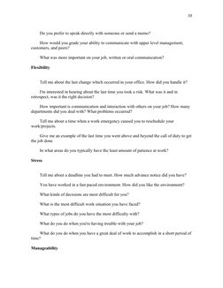 Do you prefer to speak directly with someone or send a memo?
How would you grade your ability to communicate with upper level