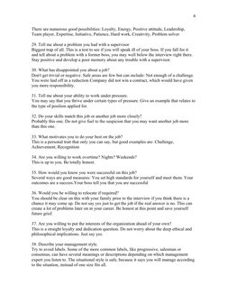 There are numerous good possibilities: Loyalty, Energy, Positive attitude, Leadership, 
Team player, Expertise, Initiative, P