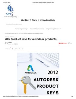 2012 Autodesk Product Keys Guide | PDF | Autodesk | Auto Cad