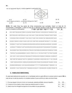 25.- 
 
26-30.- En cada línea hay pares de cifras consecutivas que sumadas, hacen un total de 10, 
encuéntralas y subráyalas,