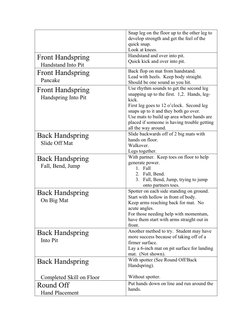 Tumbling Progression Chart.pdf Tumbling Skill Progressions Guide | PDF | Anatomical Terms Of Motion ...