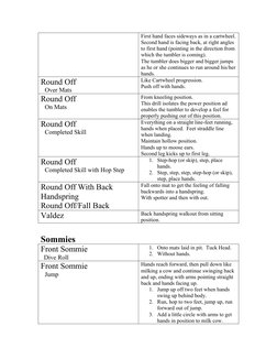 Tumbling Skill Progressions Guide | PDF | Anatomical Terms Of Motion ...