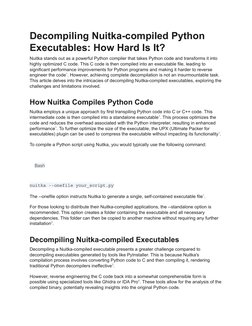 Decompiling Nuitka-Compiled Python Executables | PDF | Compiler ...