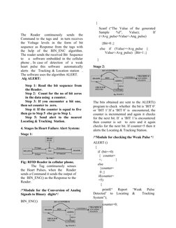 The  Reader  continuously  sends  the 
Command to the tags and  in turn receives 
the  Voltage  levels  in  the  form  of  bi