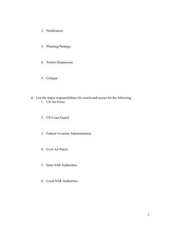 SAR Introduction Study Guide | PDF | Search And Rescue | Compass