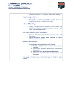 Azure Databricks Data Engineer Resume | PDF | Apache Spark | Data