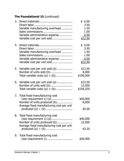 Chapter 1 Solutions: Managerial Accounting | PDF | Cost Of Goods Sold ...