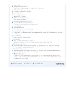 (https://www.goibibo.com/)3) Guest Profile
Unmarried couples allowed
Guests below 18 years of age are not allowed at the pro