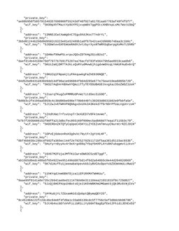 "private_key": 
"ae88b958f585791540357690900f55243df46f927a61781aa67703af49f4f5f7",
    "wif_key": "5K99pXhTMaztYp9UYPSjx