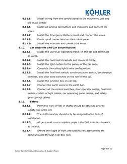 Elevator Installation Method Statement | PDF | Elevator | Rope