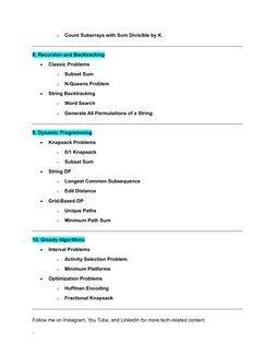 Follow me on Instagram, You Tube, and LinkedIn for more tech-related content 
 
. 
 
o 
Count Subarrays with Sum Divisible by