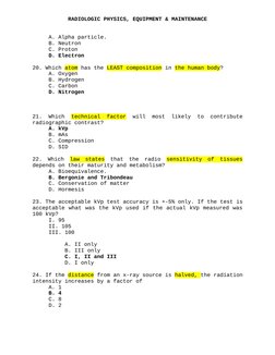 X Ray Module Question Radiologic Physics Exam Questions | PDF | X Ray | Radiation