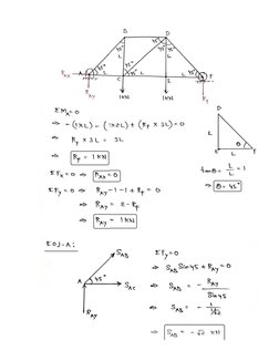 Truss Analysis: Problems and Solutions | PDF | Truss | Force
