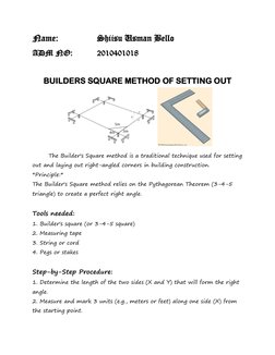Building Square Instrument Builder's Square Method for Right Angles | PDF