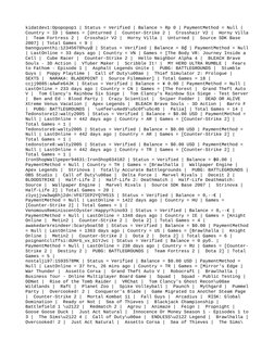 kidatdev1:Opopopop1 | Status = Verified | Balance = Rp 0 | PaymentMethod = Null | 
Country = ID | Games = [Unturned |  Counte