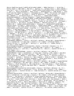 Desire Gambling House\/\u6b32\u671b\u8d4c\u9986 |  OMON Simulator |  Hired Ops |  
Pretty Angel |  NBA 2K20 |  Moe Era |  Des