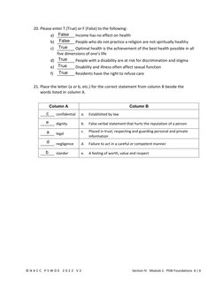 PSW Module 1 Foundations Test A | PDF | Nursing