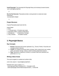 Playwright Automation Testing Guide | PDF | Computing | Software ...