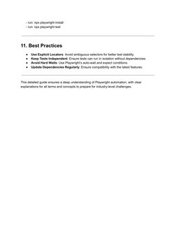 Playwright Automation Testing Guide | PDF | Computing | Software ...