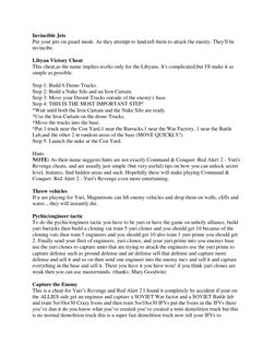 Red Alert 2: Yuri's Revenge Cheat Codes | PDF | Warfare | Military