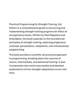 Practical Programming for Strength Training | PDF | Strength Training ...