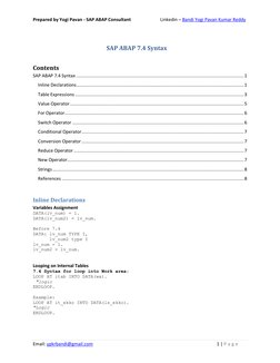 ABAP 7.4 Syntax Guide with Examples | PDF | String (Computer Science ...