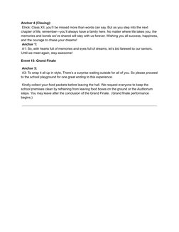 Farewell Script Farewell Ceremony Anchoring Script | PDF