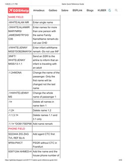 Sabre Quick Reference Guide 2024 | PDF | Computing | Aviation
