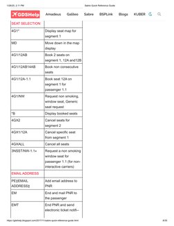 Sabre Quick Reference Guide 2024 | PDF | Computing | Aviation