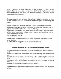 The  Objective  of  this  program  is  to  develop  a  web  based 
application to enhance our learning skills and implementin