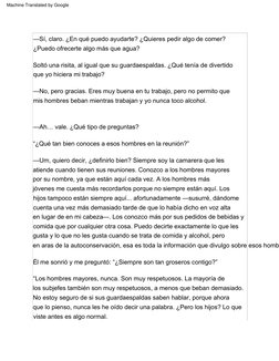 “¿Qué  tan  bien  conoces  a  esos  hombres  en  la  reunión?”
—Um,  quiero  decir,  ¿definirlo  bien?  Siempre  soy  la  cam