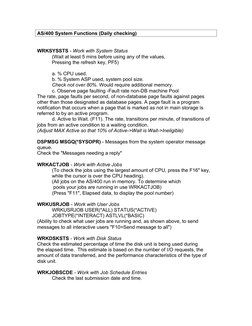 AS/400 Daily System Checks Guide | PDF | Computer Data Storage ...