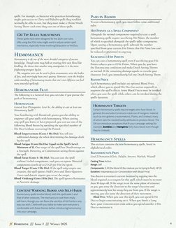 4
Horizons //// Issue 2 //// Winter 2025
spells. For example, a character who practices latrotheurgy 
might gain access to Cl