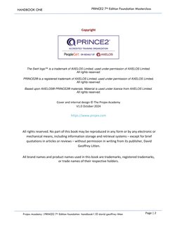 PRINCE2 7th Edition Masterclass Handbook | PDF | Project Management ...
