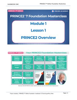 PRINCE2 7th Edition Masterclass Handbook | PDF | Project Management ...