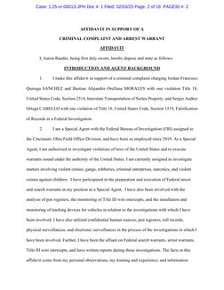 AFFIDAVIT IN SUPPORT OF A 
CRIMINAL COMPLAINT AND ARREST WARRANT 
AFFIDAVIT 
I, Aaron Bauder, being first duly sworn, hereby