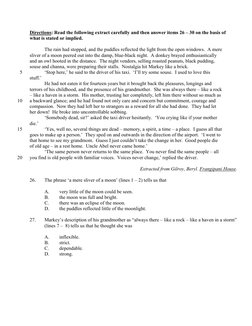 ATLIB English Placement Exam 2009 | PDF | Multiple Choice
