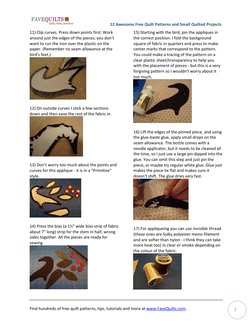 12 Awesome Free Quilt Patterns and Small Quilted Projects 
 
 
Find hundreds of free quilt