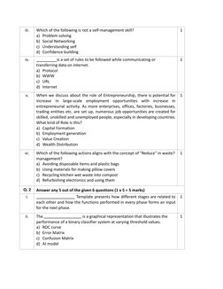 Class 9 AI Sample Paper 2024-25 | PDF | Machine Learning | Artificial ...
