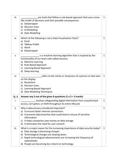 Class 9 AI Sample Paper 2024-25 | PDF | Machine Learning | Artificial ...
