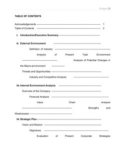 P a g e  | 3
TABLE OF CONTENTS
Acknowledgements -----------------------------------------------------------------------------