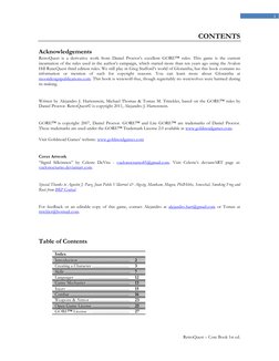 RetroQuest – Core Book 1st ed. 
 
1 
 
CONTENTS 
 
Acknowledgements 
RetroQuest is a derivative work from Daniel Proctor‟s