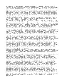 of the Light |  Hero's Land |  Overwatch\u00ae 2 |  Sword Art Online: Integral 
Factor |  Saloon Simulator: Prologue |  Summo