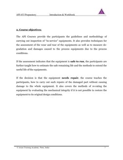 API 653 Preparatory                      Introduction & Workbook                                     
 
 © Asian Training Aca